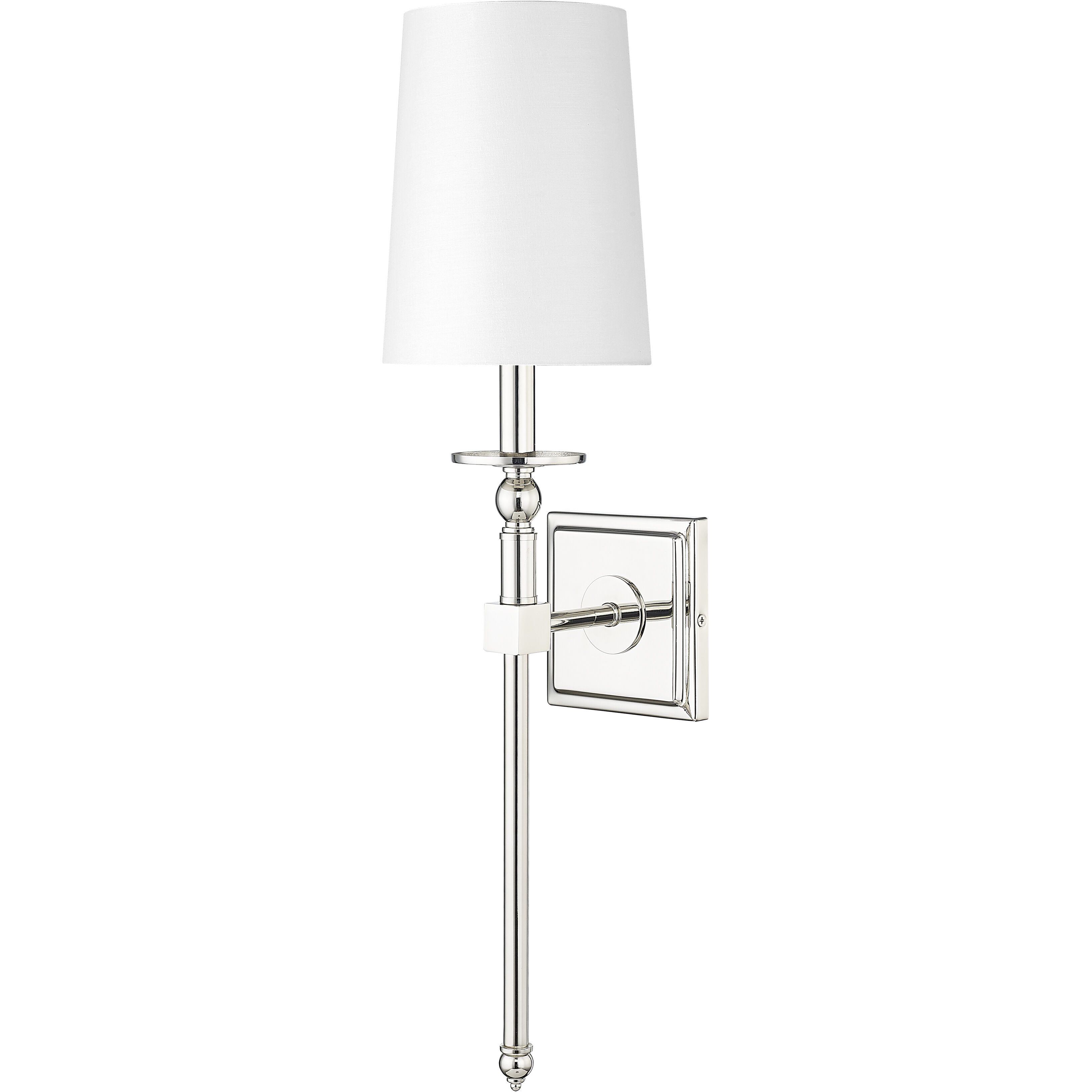 None Wall Sconce Wall Light in Polished Nickel